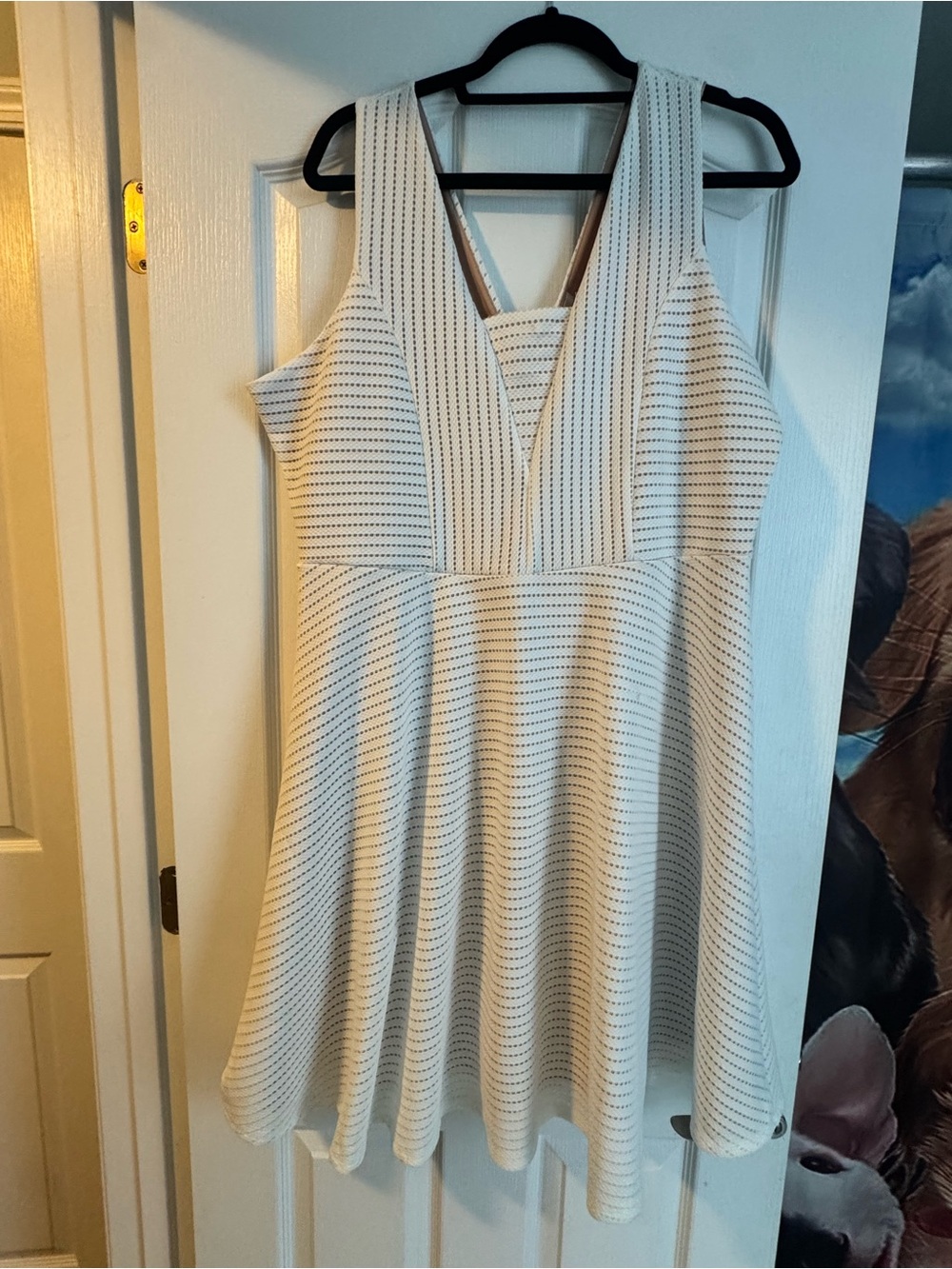 Maurices White Sleeveless Fit & Flare Mini Dress